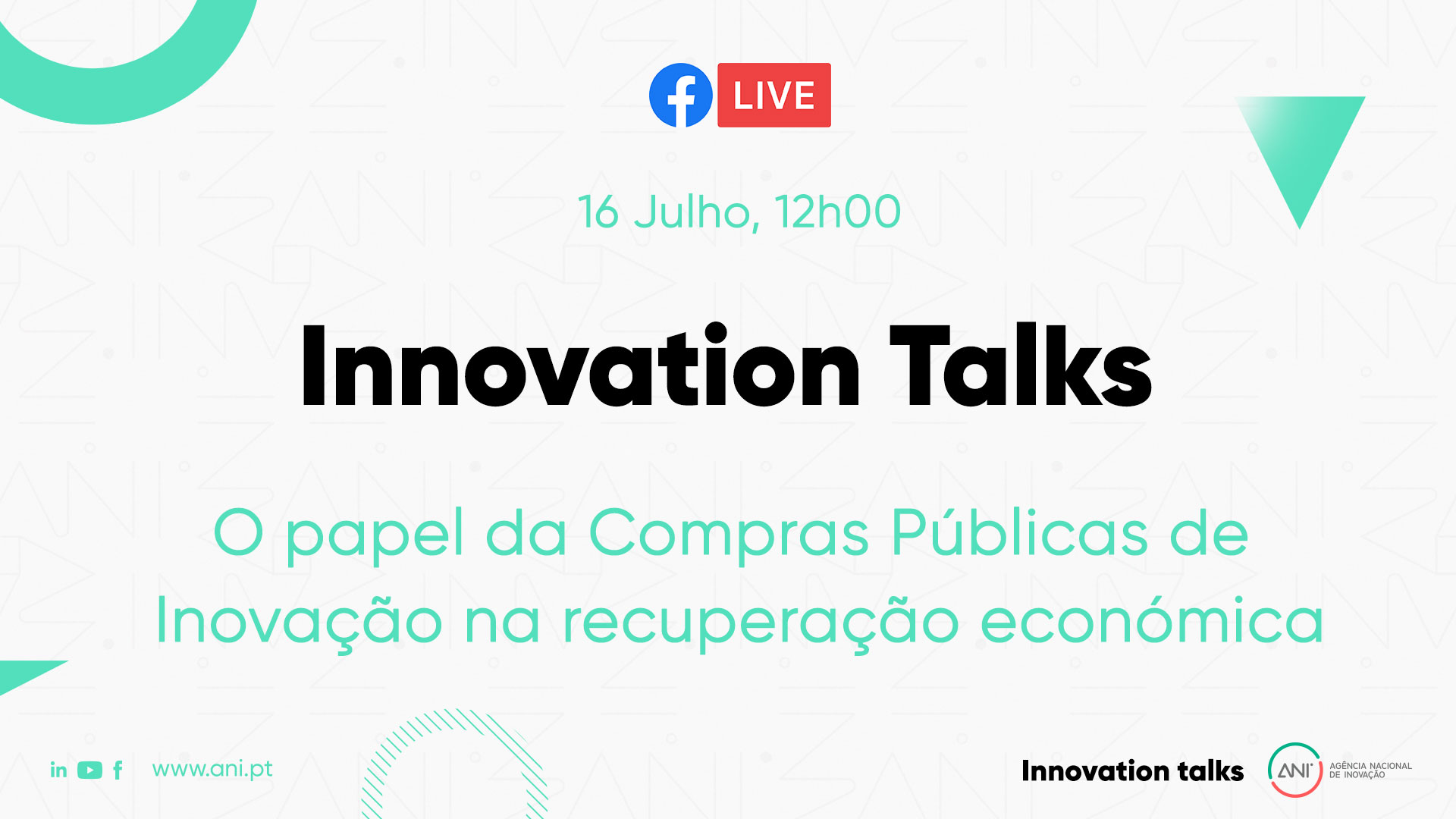 Compras Públicas de Inovação em destaque na quarta sessão das Innovation Talks