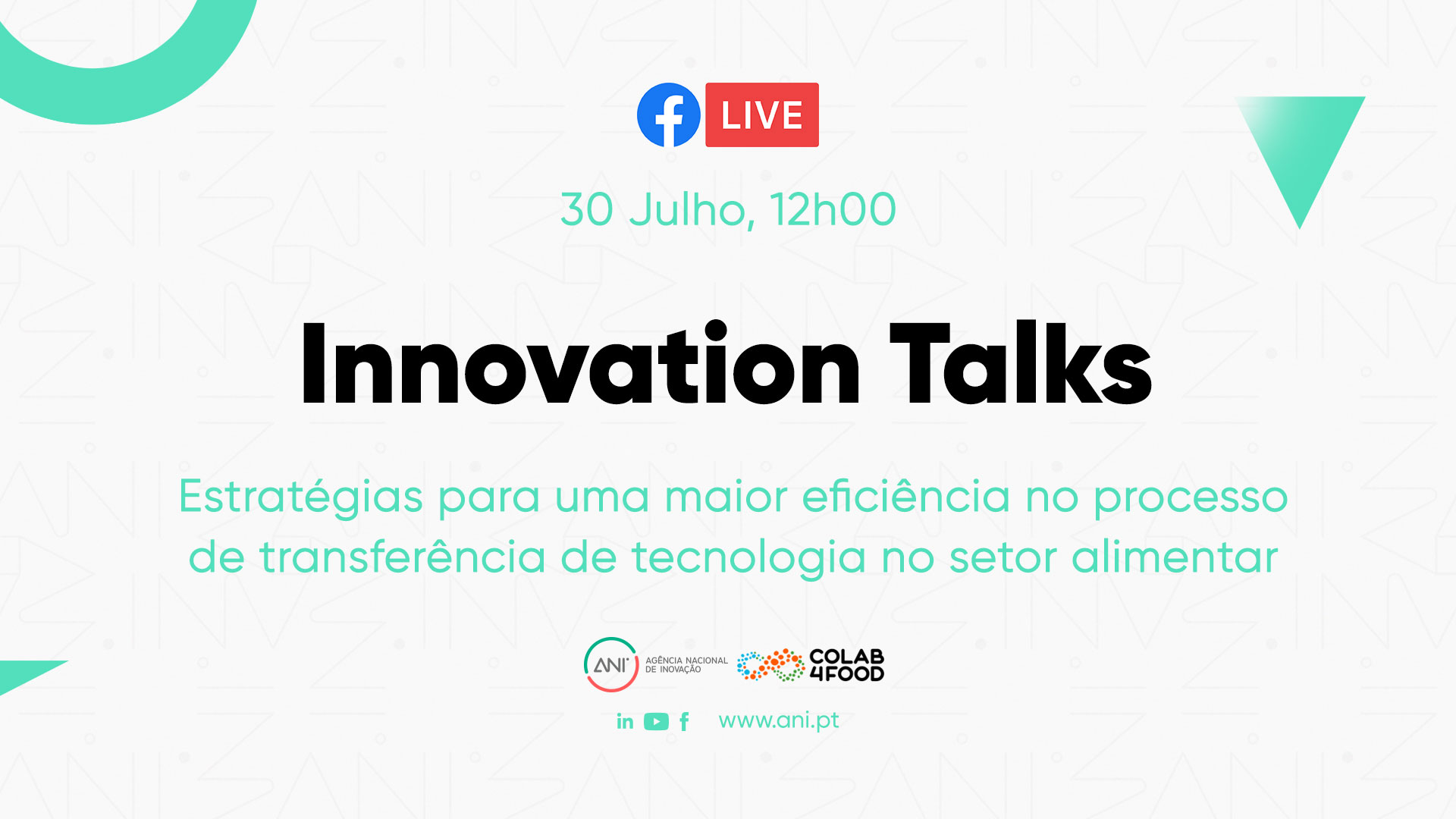 Innovation Talks: tecnologia no setor alimentar em mais uma conversa virtual